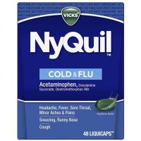 Vicks NyQuil Cough, Cold &amp; Flu Nighttime Relief, 48 LiquiCaps