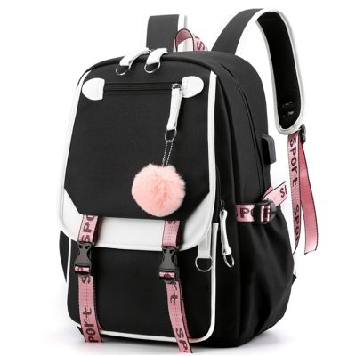 Women Girls School Backpacks Anti Theft USB Charge Backpack Waterproof Bagpack School Bags Teenage Travel Bag