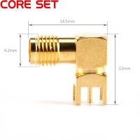 2/5/10ชิ้น Sma ตัวเมียผ่านรูเสียบมุมขวา90องศาขั้วต่อครอบ Pcb อะแดปเตอร์ Rf คุณภาพดีที่สุด