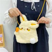 Cute Plush Rabbit Single Shoulder Bag Crossbody Bags Japanese Bunny Soft Stuffed Toy Children School Storage Backpack Gift Toys