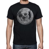 Rock Climbing Moon T-Shirt Mountain Climb Space Climber Tee Tshirt Harajuku Outdoor Activity Hiking Mens Clothing