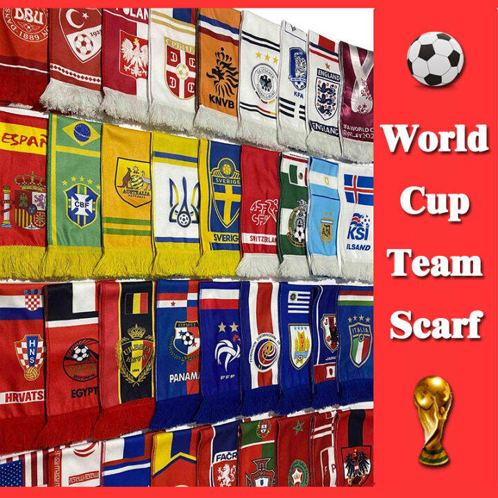 2022 Qatar World Cup Football Team Scarf for Fans Lazada PH