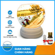 Combo Đèn Xông Tinh Dầu Gốm Bát Tràng Mini + Tặng 1 Chai Tinh Dầu 10ml Và