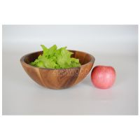 NT039-S ชามไม้กลม ชามสลัดไม้ โซปา ไม้จามจุรี  Zopawood Acacia wood salad round serving bowl ถ้วยไม้ ชามไม้ ชามขนาดเล็ก ชามเสิร์ฟอาหาร