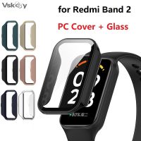 ¤☄ 10 sztuk PC etui ochronne dla Xiaomi Redmi Band 2 inteligentny zegarek zderzak rama pełna pokrywa szklany ekran Protector dla Redmi band2