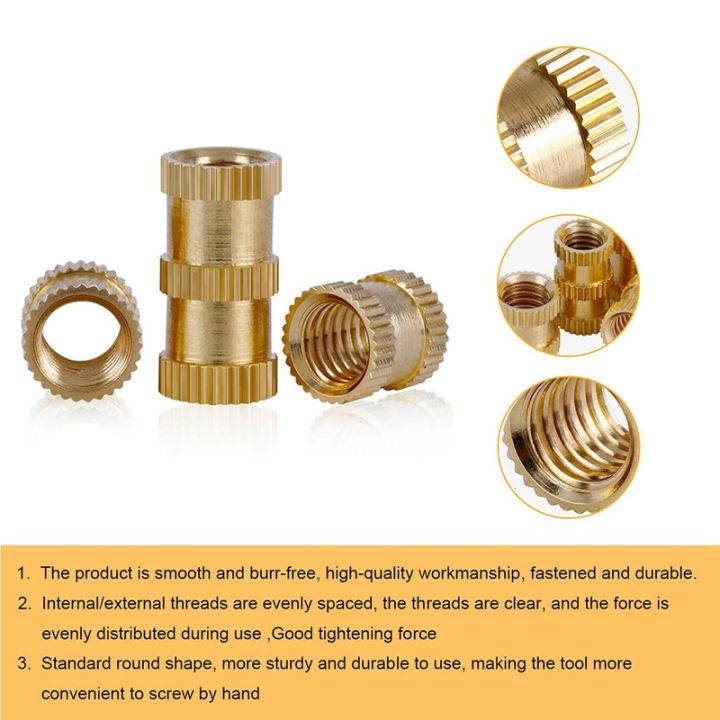 330-pcs-brass-threaded-insert-nuts-m2-m3-m4-m5-female-thread-knurled-nut-inserts-embedment-nut-for-3d-printing-part