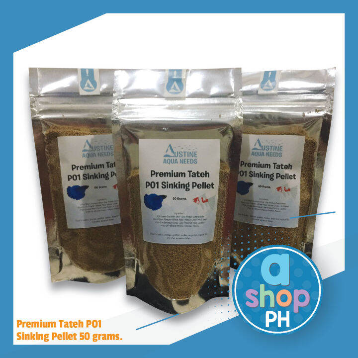 TATEH PO1 Premium Fish Food 50 grams. Lazada PH