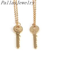 2021wholesale 10Pcs Fashion Gold Color key necklace,chain jewelry necklace,Valentines Day couples