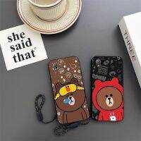 ใช่ Alcatel เคส5033D 5033Q 1ชิ้น5033A 5033ขนาด5.0นิ้วเคสโทรศัพท์กันกระแทกลายการ์ตูนหมีสีน้ำตาล