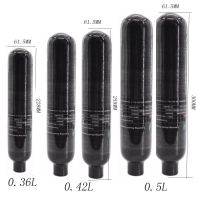 【hot】☞  30Mpa 300Bar 4500Psi 0.5L 0.42L 0.36L  Carbon Cylinder Pressure M18 x 1.5