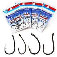 【NEW】 Carbon Steel Carp Hooks Coating Carp Fishing Hooks Wide Gape with Micro Barb Matt Black Yn Hook for Coarse gamakaTSU