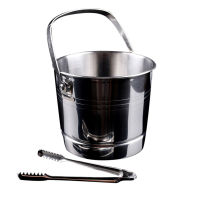 With Lid Portable Bar Cooler Club Champagne Wine Stainless Steel Tools Barware Party Container Keg Tongs Ice Bucket