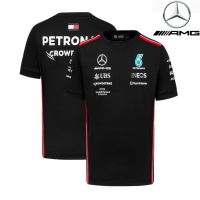 2023เสื้อยืดทีมเปโตรนาสชุดแข่งรถ F1ใหม่ล่าสุดเสื้อยืดฤดูร้อนแขนสั้นใส่ได้ทั้งชายและ F1