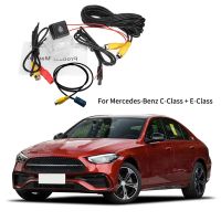 กล้องมองเวลาถอยหลังสำรองข้อมูลรถยนต์พร้อม Kamera Spion เส้นจอดรถสำหรับ Mercedes C-Class W204 S204 W212 E-Class S212การมองเห็นได้ในเวลากลางคืน HD