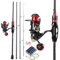 Souilang 2.1M Spinning Fishing Rod และ Reel Combo 0.8-5G น้ำหนักล่อ Sensitive Soft Tip Bass Pike Fishing Pole Cañas Pescar