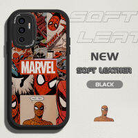 เคสหลังหนังแบบนิ่มสำหรับ Vivo V23E 5G V23E ผิวเพรียวบางประกบกับ Spider-Man ทำจากซิลิโคน PU ปกหนังเคสโทรศัพท์