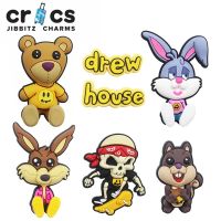 Jibbitz Drew House มี 7ชิ้นเครื่องประดับรองเท้า ตัวการ์ตูนติดตุบแตงรองเท้า ( Jibbitz Drew House 1 set = 7pcs )