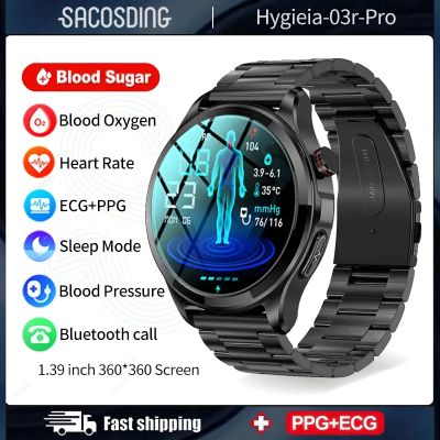 2023 Bluetooth Call Smart Watch ECG+PPG Non Invasive Blood Glucose Watch Men Clock Heart Rate Health Smartwatch For Android IOS