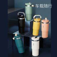 Insulation Cup Girls High-Value Ins Style Coffee Cup Portable Mens Simple 2023 New Cup With Straw 【Bottle】