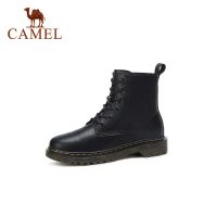 top●Cameljeans Womens Shoes Winter Thick-heeled Short Boots Tide Ins British Style Martin Boots Female