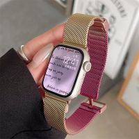 ♗❉ Gradient Stainless Steel Band For Apple Watch 8 Ultra 49mm 7 41 45MM 6 SE 5 4 3 40 44mm Magnetic Strap For iWatch 38 42 Bracelet