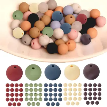 100pcs 15mm Round Silicone Bead Kit, For Necklace, Bracelet, Diy Craft  Making - Assorted Silicone Color Beads - For Jewelry Making