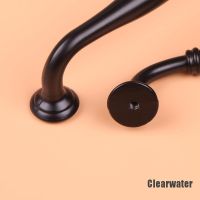 (Clearwater) 1pc Handle Tarikan Pintu Lemari Laci Bahan Alloy Warna Hitam