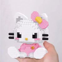 Sanrio อะนิเมะ Hello My Melody Cinnamoroll Pompompurin Kuromi Friends Building Blocks อิฐสาวเด็กของเล่นเด็กชุดของขวัญ