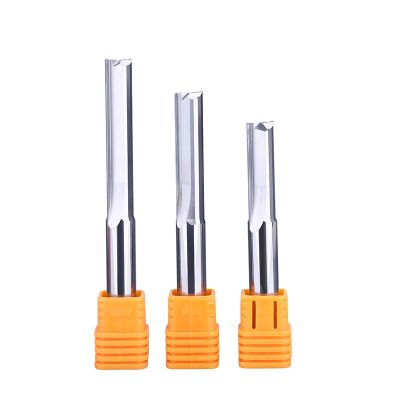 10pcs / Lot 2A 3.175 4 6mm CNC Engraving CuttersTwo Flutes Straight Router Bits สําหรับไม้คาร์ไบด์ Endmills เครื่องมือตัดมิลลิ่ง