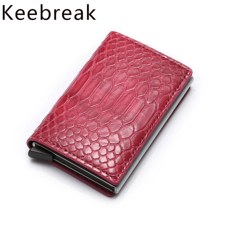 Rfid Card Holder Women Men Wallets Money Bag Male Vintage Red Organ ...