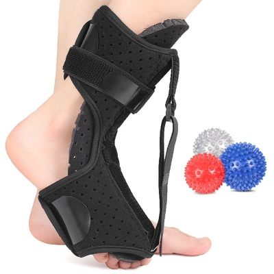 Adjustable Foot Drop Orthopaedic Orthosis Brace Plantar Fasciitis Ankle Brace Support Dorsal Splint Relieve Pain Hedgehog Ball