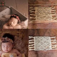 ✴✈♟ Hemp Rope Mattress Blanket for Newborn Cotton Handmade Woven Tassel Mat Blanket Bohemia Baby Photo Mat Newborn Photography Props