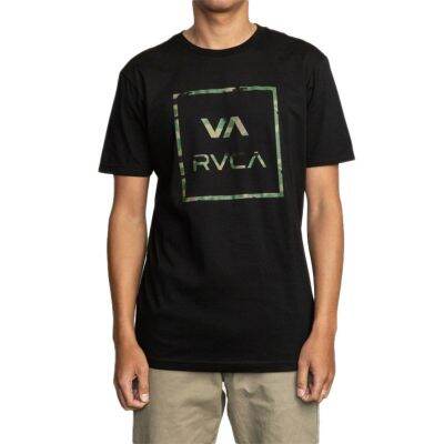 RVCA logo graphic cotton O-neck T-shirt for men