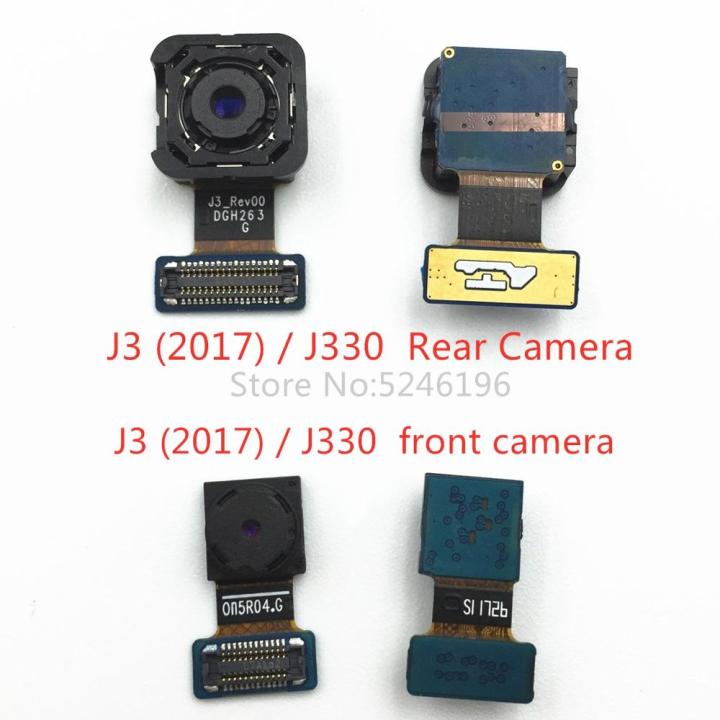 สำหรับ Samsung Galaxy J3()/หลัง J330กล้องมองหลังหลักขนาดใหญ่โมดูลกล้องหน้าอะไหล่สายเคเบิลเฟล็กซ์