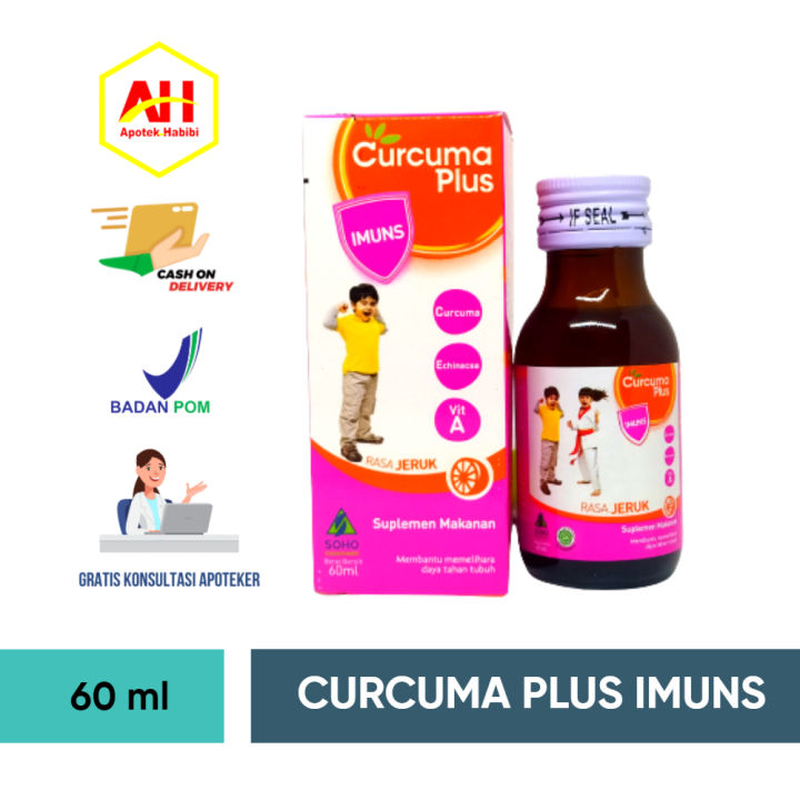 Curcuma Plus Imuns Imun Kurkuma Plus Ples Sirup 60 Ml Rasa Jeruk