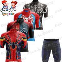 2022 Kids Spiders Cycling Jersey Set Boys Girls Cartoon Anime Cycling Clothing Road Bike Shirts Suit Bicycle Pants MTB Maillot