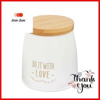 ขวดโหลกลมฝาดึง KECH WOODEN S 0.65 ลิตร สีครีมROUND CANISTER WITH PULL LID KECH WOODEN S 0.65L CREAM **สอบถามเพิ่มเติมได้จ้า**