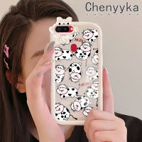 เคส Chenyyka สำหรับ OPPO เคส R15การ์ตูนรูปวัวน่ารักเคสมือถือโปร่งใสกันกระแทกน่ารักเคสคลุมป้องกันซิลิโคนเลนส์กล้องถ่ายรูปสัตว์ประหลาดตัวเล็กเคสนิ่มแบบใส