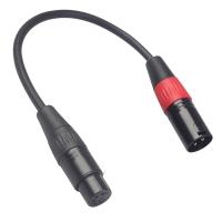 Almencla Black 3PIN ปลั๊กตัวผู้เป็น XLR 5PIN ปลั๊กตัวเมียปลั๊กตัวผู้สายเคเบิลอะแดปเตอร์ XK1073M5F