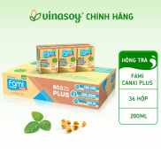 FREESHIP 40K MIỀN BẮC Thùng sữa đậu nành Fami Canxi Plus vị hồng trà hộp