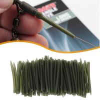 Bitak 100PCS Terminal Carp Fishing Anti Tangle Sleeves Connect with Fishing Hook Rubber Tip Tube Positioner Terminal Fishing Tackles