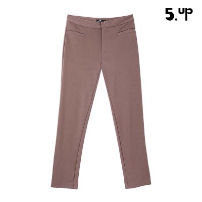 5UP กางเกงขายาวทรงตรง รุ่น YH55150 - สีน้ำตาล