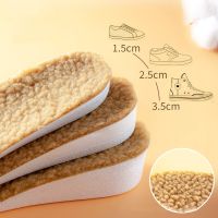 Height Increase Insole Plantar Fasciitis Insoles for Feet Wool Comfort Warm Snow Boots Shoes Inserts Heating Shoe Pads 1Pair