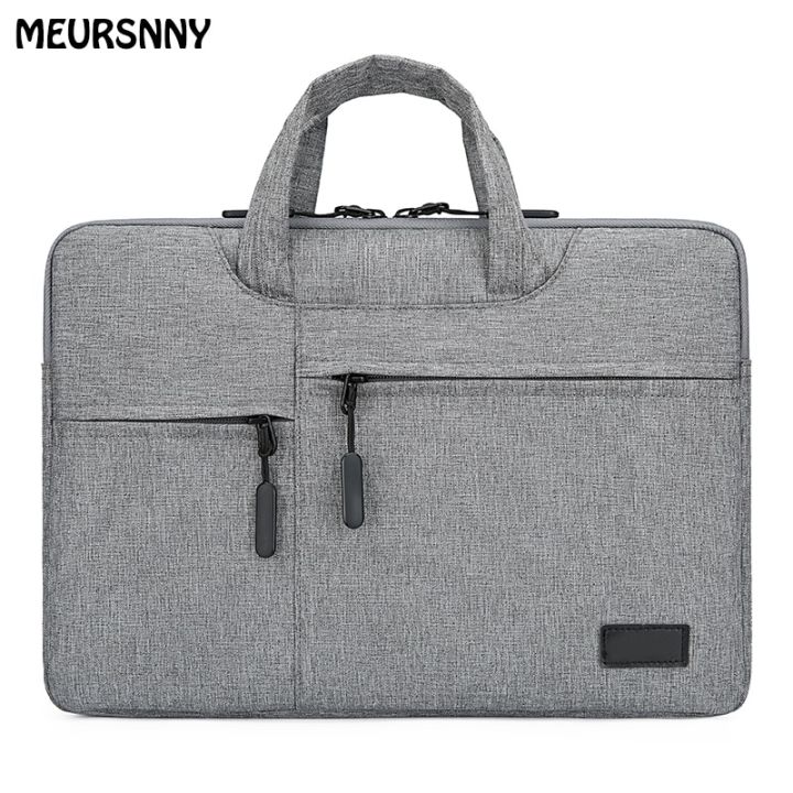 กระเป๋าแล็ปท็อปอเนกประสงค์14-15-6นิ้วโน๊ตบุ๊คขนาดพกพาเคสสำหรับ-macbook-กระเป๋าถือพร้อมสายรัดซองเฉิงแบบถอดได้