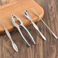 Holiday Discounts 4Pcs Seafood Tool Sets Crab Shrimp Fruit Pliers Fork Spoon Set Nut Walnut Lobster Crab Cracker Tools Kitchen Accessories