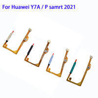 สำหรับ Huawei Y7A /P Samrt 2021ปุ่มโฮมปุ่มสแกนลายนิ้วมือเซนเซอร์กลับมาสายเคเบิ้ลหลักชิ้นส่วนซ่อมบัตรประชาชนแบบสัมผัสสำหรับโทรศัพท์