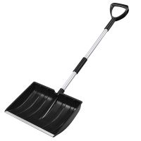 Portable Snow Shovel for Driveway Snow Shovel with Aluminum Handle and Wide Blade Scoop Shovel Snow Removal