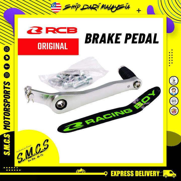 Racing Boy RCB Brake Pedal Motorcycle Sliver (A) [𝟭𝟬𝟬％ 𝗚𝗘𝗡𝗨𝗜𝗡𝗘 𝗥𝗖𝗕
