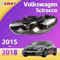 Volkswagen Scirocco 2005-2018 ไฟหน้าสำหรับ ไฟหน้า โคมไฟหน้า ไฟหน้า​โปรเจค​เตอร์​ โคมไฟหรถยนต์ เลนส์กระจก headlamp headlight front light lens