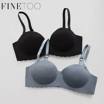 FINETOO Seamless Push Up Ribbed Cami Top Sexy Push Up Bra For